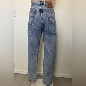 Levi's 501-Mens, 80s Vintage, Stone Wash, USA, Button Up, Retro, Jeans. Sz-34x32